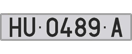 HU0489A matricula larga