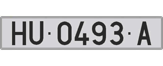 HU0493A matricula larga
