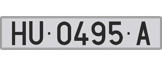 HU0495A matricula larga