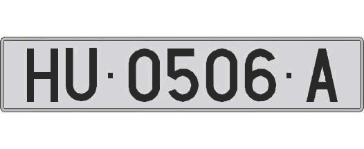 HU0506A matricula larga