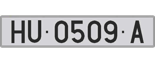 HU0509A matricula larga