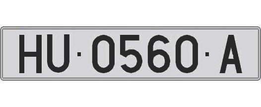 HU0560A matricula larga