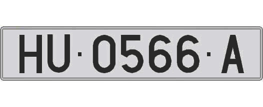 HU0566A matricula larga
