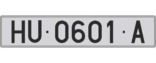 HU0601A matricula larga
