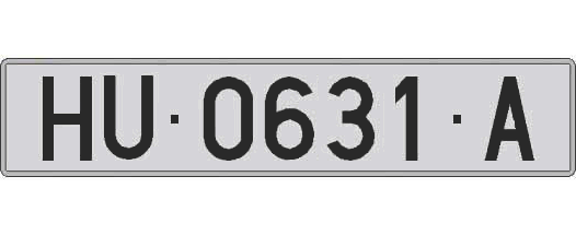 HU0631A matricula larga