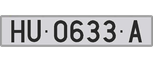 HU0633A matricula larga