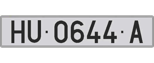 HU0644A matricula larga