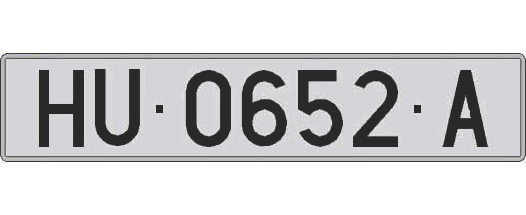 HU0652A matricula larga