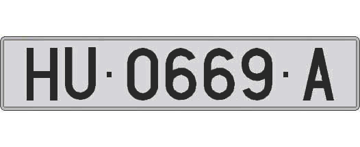 HU0669A matricula larga
