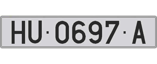HU0697A matricula larga