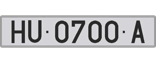 HU0700A matricula larga