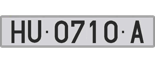 HU0710A matricula larga