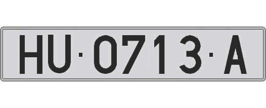 HU0713A matricula larga