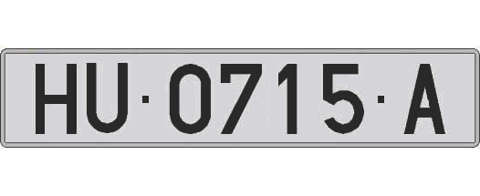 HU0715A matricula larga