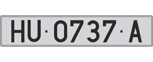 HU0737A matricula larga