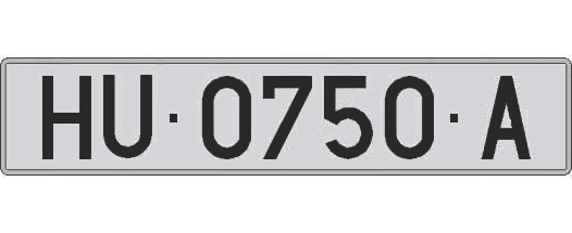 HU0750A matricula larga