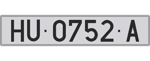 HU0752A matricula larga