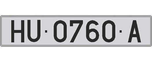 HU0760A matricula larga