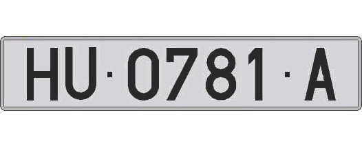 HU0781A matricula larga