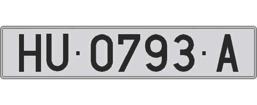 HU0793A matricula larga