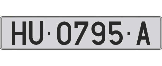 HU0795A matricula larga