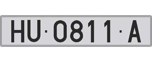 HU0811A matricula larga