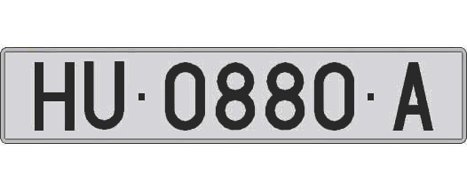 HU0880A matricula larga