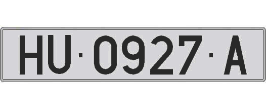 HU0927A matricula larga