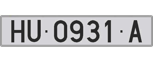 HU0931A matricula larga