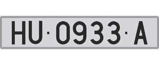 HU0933A matricula larga