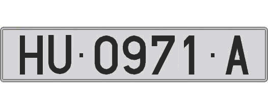 HU0971A matricula larga