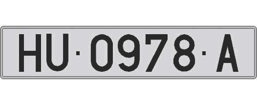 HU0978A matricula larga
