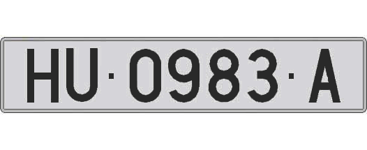 HU0983A matricula larga