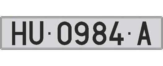HU0984A matricula larga