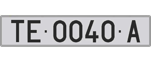 TE0040A matricula larga