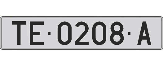 TE0208A matricula larga