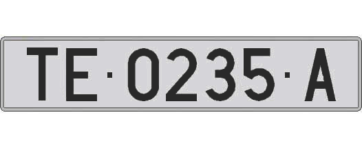TE0235A matricula larga