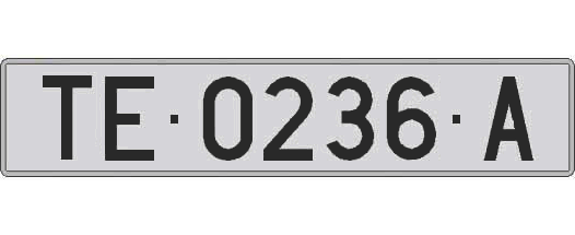 TE0236A matricula larga