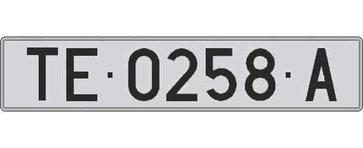 TE0258A matricula larga