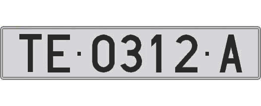 TE0312A matricula larga