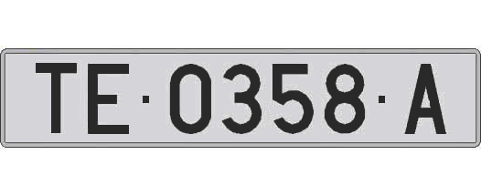 TE0358A matricula larga