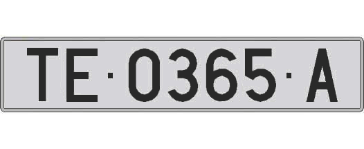 TE0365A matricula larga