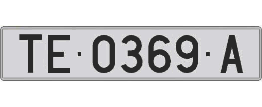 TE0369A matricula larga