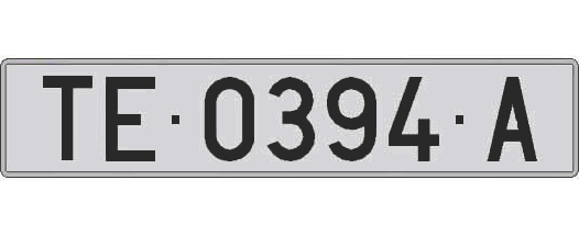 TE0394A matricula larga