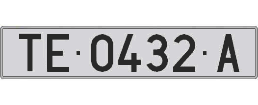 TE0432A matricula larga
