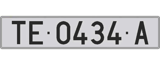 TE0434A matricula larga