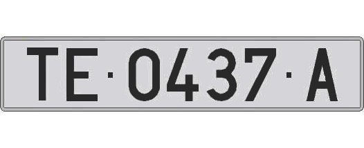 TE0437A matricula larga