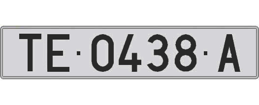 TE0438A matricula larga