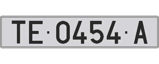 TE0454A matricula larga