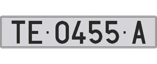 TE0455A matricula larga